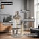 Small cat tree for indoor cats &amp; kittens, Modern cat climbing tower with Soft padded perch, Sisal scratching post, and Sturdy base, Interactive play and Claw health, Easy to assemble 66 cm (Grey)