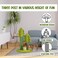 Cat scratching post for Indoor cats &amp; kittens, Cat tree activity center with Cedar tree design, Sisal scratching post, Mushroom-shaped, and Stable base, Ideal for healthy cat claws, 56 cm (Green)