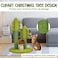 Cat scratching post for Indoor cats &amp; kittens, Cat tree activity center with Cedar tree design, Sisal scratching post, Mushroom-shaped, and Stable base, Ideal for healthy cat claws, 56 cm (Green)