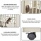 Dog cage for small to medium breeds, Spacious Indoor/Outdoor pet cage with Open-top design, Lockable door, Durable ABS material, and Universal wheels, Easy to assemble, 65 cm (Khaki)