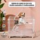 Foldable metal dog cage for Indoor Cats &amp; Dogs, Heavy-duty pet playpen with Open-top design, Lockable door, Removable tray, and Universal wheels, Easy to assemble, 98 cm (Pink)