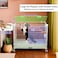 Metal foldable dog cage for medium to large dogs, 31&rdquo; Dog kennel with Open-top design, Lockable door, Slide-out tray, and Universal wheels, Indoor/Outdoor use, Easy to assemble, 81 cm (Green)