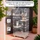 3-Tier cat cage for cats &amp; kittens, Large cat playpen with 3 Lockable doors, Cozy hammock, Climbing ladder, Slide-out tray, and Universal wheels, Ideal for indoor/outdoor use, 145 cm (Pink)