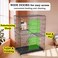 2-Tier cat cage for cat &amp; kittens, Heavy-duty foldable metal pet cage with 2-lockable Doors, Climbing ladders, Slide-out tray, and Universal wheels, Ideal for Indoor/Outdoor use, 104 cm (Black)