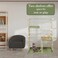 2-Tier metal cat cage for Cats &amp; Kittens, Spacious multi-level cat enclosure with 2 Lockable doors, Climbing ladder, and Leak-proof base, Cat cage for indoor/outdoor, Easy assembly, 108 cm (Green)