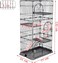 3-Tier cat cage for Multi-Cat households, Spacious multi-level cat enclosure with 3 Lockable doors, Climbing ladder, and Leak-proof base, Cat cage for indoor/outdoor, Easy assembly, 132 cm (Grey)