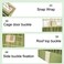 Foldable metal dog cage for Indoor Cats &amp; Dogs, Heavy-duty pet playpen with Open-top design, Lockable door, Removable tray, and Universal wheels, Easy to assemble, 100 cm (Green)