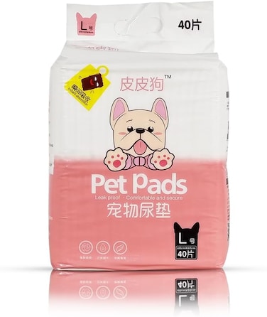 40Pcs Pet pads with Leak-proof design, 5 Highly absorbent layers, Tear-resistant, and Odor control, Disposable dog training pads for Large breeds, Comfortable &amp; Secure 60 cm (White)