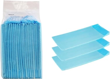 20Pcs Disposable dog training pads for All-sized breeds, Durable absorbent dog pee pads with 5-Layer design and Leak-proof design, Ideal for Indoor/Outdoor use 60 x 90 cm (Blue)