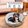Round dog bed with Soft plush material, Raised edge, and Non-slip bottom, Soft and Comfortable fluffy pet bed for Large-sized dogs, Suitable for Indoor use, 72 cm (Khaki)