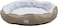 Round dog bed with Soft plush material, Raised edge, and Non-slip bottom, Soft and Comfortable fluffy pet bed for Large-sized dogs, Suitable for Indoor use, 72 cm (Khaki)