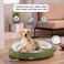 Round dog bed with Soft plush material, Raised edge, and Non-slip bottom, Soft and Comfortable fluffy pet bed for Large-sized dogs, Suitable for Indoor use, 72 cm (Green)