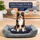 Dog bed with Removable pillow, Raised edge, and Non-slip bottom, Rectangular dog bed for Large-sized dogs, Warm &amp; Comfortable nest for indoor use, Machine washable, 90 cm (Beige)