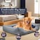 Dog bed with Removable pillow, Raised edge, and Non-slip bottom, Rectangular dog bed for Large-sized dogs, Warm &amp; Comfortable nest for indoor use, Machine washable, 90 cm (Beige)