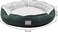 Round dog bed with Soft plush material, Raised edge, and Non-slip bottom, Soft and Comfortable fluffy pet bed for small to medium dogs, Suitable for Indoor use, 60 cm (Green)
