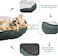 Round dog bed with Soft plush material, Raised edge, and Non-slip bottom, Soft and Comfortable fluffy pet bed for small to medium dogs, Suitable for Indoor use, 60 cm (Green)