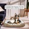 Winter warm pet bed for Dogs &amp; Cats, Spacious comfortable design dog bed with Reversible cushion, Soft polyester material, and Non-slip bottom, Easy to clean, 75 cm (Brown)
