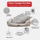 Dog bed with Removable pillow, Raised edge, and Anti-slip bottom, Rectangular dog bed for medium to large dogs, Warm &amp; Comfortable nest for indoor use, Machine washable, 75 cm (Beige)
