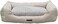 Dog bed with Removable pillow, Raised edge, and Anti-slip bottom, Rectangular dog bed for medium to large dogs, Warm &amp; Comfortable nest for indoor use, Machine washable, 75 cm (Beige)