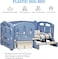 Plastic dog bed with Ladder, Slide-out box, and Anti-Slip Bottom, Water proof pet bed for Small &amp; medium Breeds, Suitable for All seasons, Indoor/Outdoor use, 82 cm (Blue)