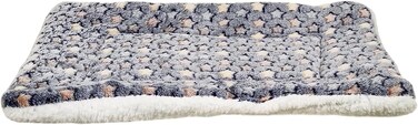 Soft pet blanket for cats &amp; small dogs, Reversible fleece dog blanket with Cute star patterns, Sherpa fleece blanket, and Durable polyester fiber, Warm winter pet bed mat, 50 cm (Blue)