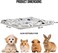 Soft pet blanket for small to medium breeds, Reversible fleece dog blanket with Cartoon print design, Sherpa fleece blanket, and Durable polyester fiber, Warm winter pet bed mat, 58 cm (Grey)