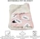 Soft pet blanket for small to medium breeds, Reversible fleece dog blanket with Cartoon print design, Sherpa fleece blanket, and Durable polyester fiber, Warm winter pet bed mat, 58 cm (Pink)