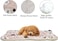 Soft pet blanket for small to medium breeds, Reversible fleece dog blanket with Cartoon print design, Sherpa fleece blanket, and Durable polyester fiber, Warm winter pet bed mat, 58 cm (Pink)
