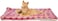 Soft pet blanket for small to medium breeds, Reversible fleece dog blanket with Cute star pattern, Sherpa fleece blanket, and Durable polyester fiber, Warm winter pet bed mat, 58 cm (Pink)