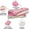 Large dog blanket with Cute star pattern, Sherpa fleece blanket, and Durable polyester fiber, Comfortable dog bed for medium to large breeds, Warm winter pet bed mat, 100 cm (Pink)