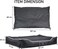 Large dog bed with Water -resistant material, Removable cushion, Raised edge, and Non-slip bottom, Durable Nylon &amp; Polypropylene pet bed for medium to large breeds, All-season use, 107 cm (Black)