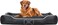 Large dog bed with Water -resistant material, Removable cushion, Raised edge, and Non-slip bottom, Durable Nylon &amp; Polypropylene pet bed for medium to large breeds, All-season use, 107 cm (Black)