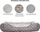 Cozy dog bed for medium to large breeds, Calming rectangle sleeping bed with Soft plush fabric, Removable cushion, and Non-slip bottom, Machine washable, 90 cm (Grey)
