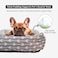 Cozy dog bed for medium to large breeds, Calming rectangle sleeping bed with Soft plush fabric, Removable cushion, and Non-slip bottom, Machine washable, 90 cm (Grey)