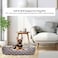 Cozy dog bed for small to medium breeds, Calming rectangle sleeping bed with Soft plush fabric, Removable cushion, and Non-slip bottom, Machine washable, 90 cm (Grey)