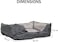 All-season Pet bed with Moisture-resistant, Soft &amp; Breathable polyester fiber, and Anti-slip bottom, Durable nest for cats and small dogs, Soft design for deep sleep, Easy to clean, 50 cm (Grey)