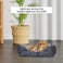 All-season Pet bed with Moisture-resistant, Soft &amp; Breathable polyester fiber, and Anti-slip bottom, Durable nest for cats and small dogs, Soft design for deep sleep, Easy to clean, 50 cm (Grey)