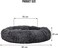 Fluffy faux fur donut dog bed with Plush Artificial long fur, Soft cotton, and Non-skid bottom, Anxiety-resistant donut pet bed for medium to large breeds, Soft pet bedding, 85 cm (Grey)