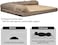 Memory foam dog bed for medium to large dogs, Orthopedic pet bed with Supportive bolster sides, Removable washable cover, and Non-skid bottom, Ideal for all seasons, 80 cm (Khaki)