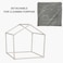 Cat house bed with Detachable design, Removable cushion, Durable zipper, and Anti-slip bottom, House-shaped cat shelter for Indoor cats &amp; kittens, Easy to assemble, 42 cm (Grey)