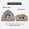 Triangle cat house with Removable cushion, Durable handle, Soft plush fabric, and Non-slip bottom, Enclosed pet house for Indoor cats &amp; kittens, No assembly required, 50 cm (Grey)
