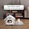 All-season house-shaped pet bed with Removable cushion, Soft PP material, and Non-skid bottom, Comfortable pet shelter for medium-sized cats, Cozy hideaway 48 cm (Grey)