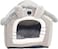 All-season house-shaped pet bed with Removable cushion, Soft PP material, and Non-skid bottom, Comfortable pet shelter for medium-sized cats, Cozy hideaway 48 cm (Grey)