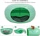 Semi-enclosed Donut cat bed with Durable PP plastic, Removable cushion, and Non-slip bottom, Foldable &amp; Detachable pet shelter for Indoor/Outdoor use, Easy to assemble, 50 cm (Green)