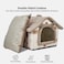 House-shape cat bed with Removable cushion, Foldable design, Soft PP material, and Non-skid bottom, Soft polyester pet house for cats and small dogs, Ideal for indoor/outdoor use, 45 cm (Brown)