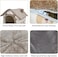 House-shape cat bed with Removable cushion, Foldable design, Soft PP material, and Non-skid bottom, Soft polyester pet house for Medium to large cats, Ideal for indoor/outdoor use, 50 cm (Brown)