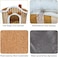 Cozy winter pet bed house with Removable cushion, Foldable design, Soft PP material, and Non-skid bottom, All-season house-shaped cat bed for medium to large cats, 60 cm (Brown)