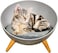 Cozy cat cave bed for cats &amp; kittens, All-season cat sofa nest with Removable cushion, Durable ABS plastic material, and Four-legged design, Ideal for indoor/outdoor use, 40 cm (Grey)