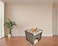Handwoven rattan pet bed for Indoor cats, Dual-layer enclosed cat house with Soft plush cushions, Sturdy metal legs, and Anti-slip base, Breathable cozy hideaway, (52 cm)