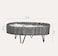 Handwoven rattan pet calming bed with Soft plush cushions, Sturdy metal frame, and Non-slip bottom, Round rattan basket cat bed for Indoor cats &amp; kittens, Ideal for indoor/outdoor use, 63cm (Black)